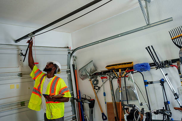 Professional Garage Door Panel Replacement technician working in Frenchtown, NJ